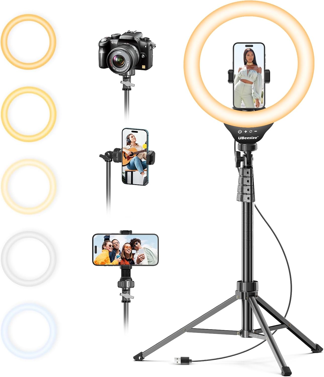 UBeesize 12 inch ring light with tripod stand