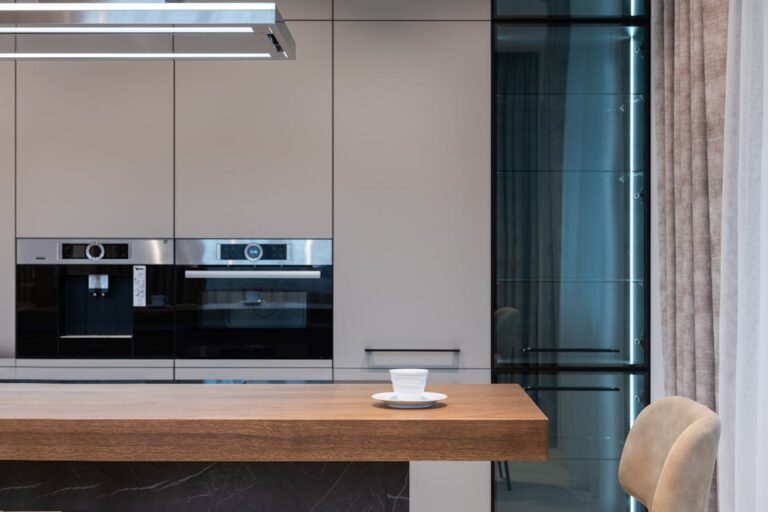 Light modern kitchen interior with clean design that belongs on Pinterest