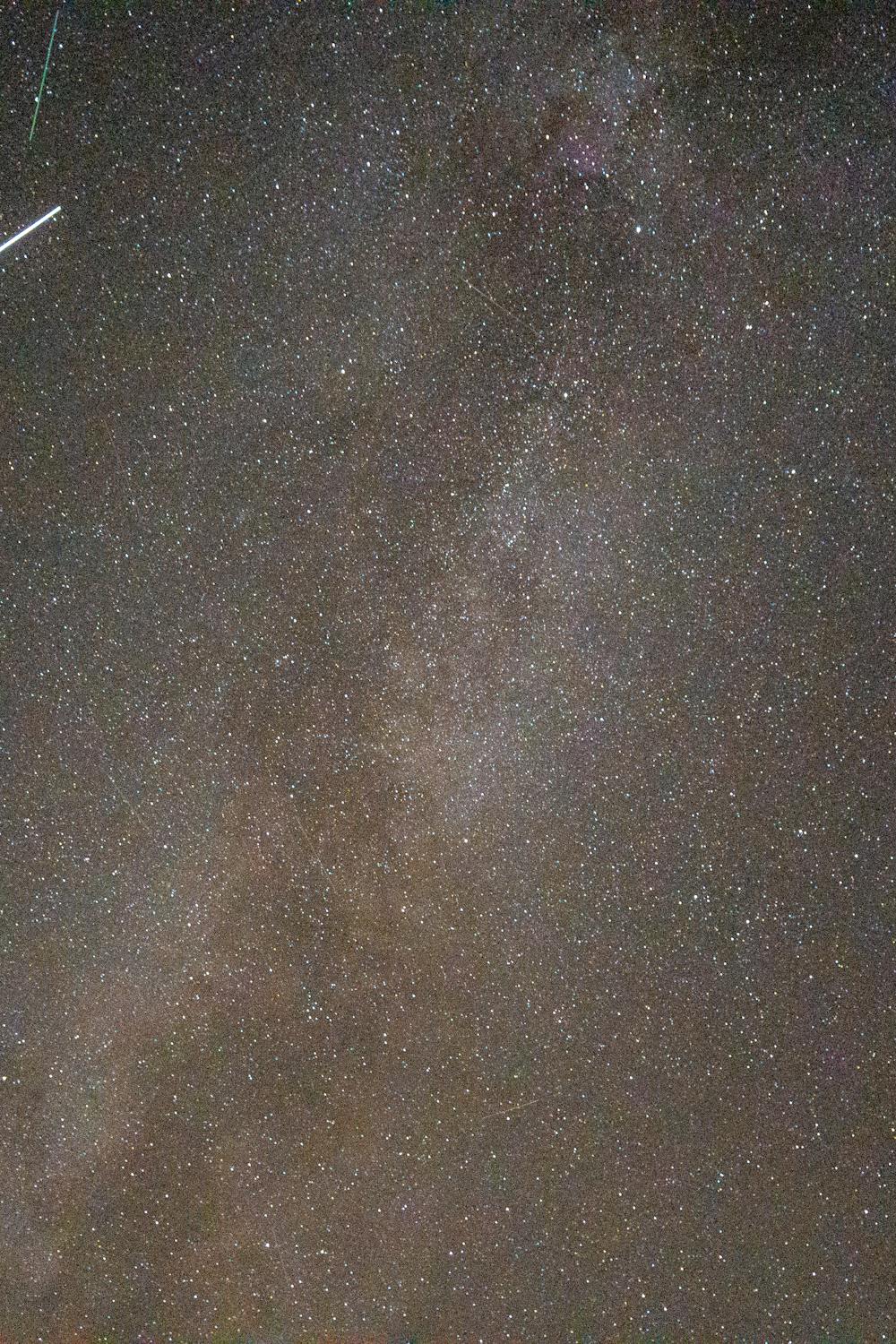 Milky Way and starry night sky photographed from a dark location